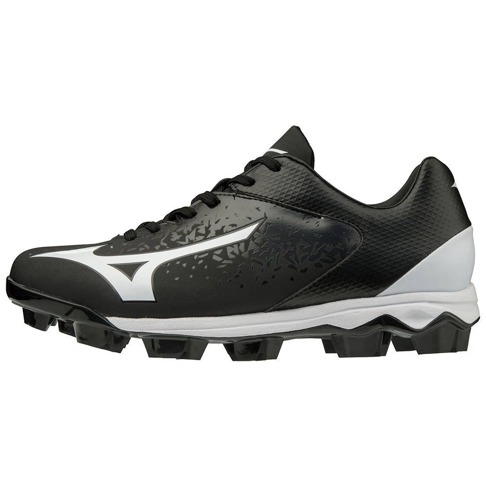 Mizuno Finch Select Nine Molded - Bayan Softball Ayakkabı - Siyah/Beyaz Türkiye (SONHVY-217)